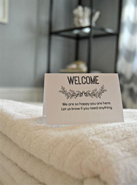 free printable welcome notes for guests #guestbedrooms in 2020 | Guest ...