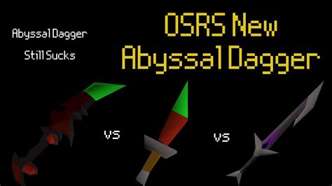 OSRS New Abyssal Dagger vs DDS vs Voidwaker - YouTube