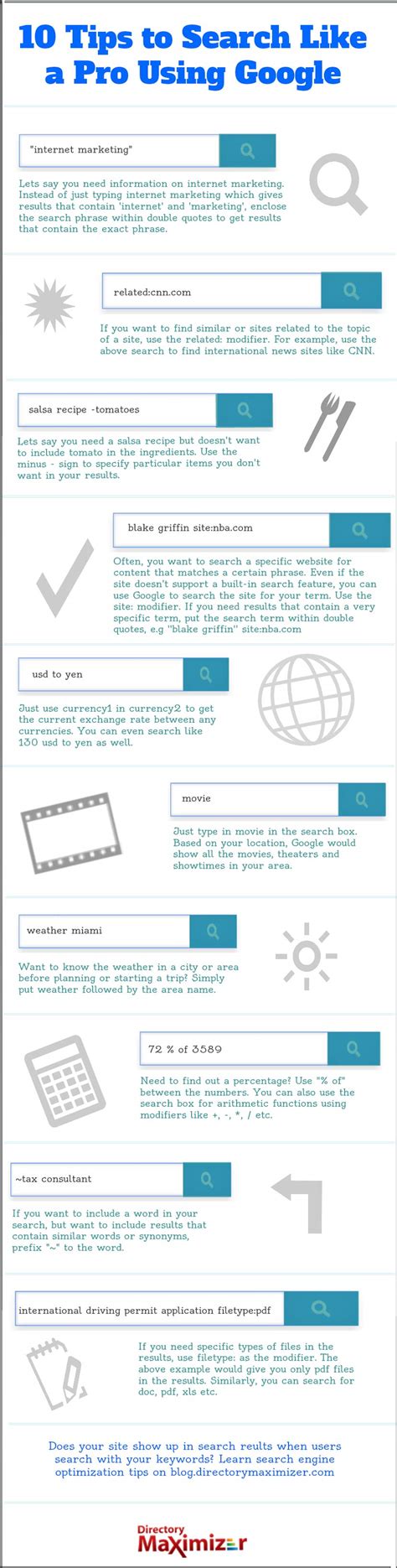 10 Tips to Search Like a Pro Using Google [Infographic]