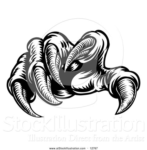 Vector Illustration of Black Monster Claws by AtStockIllustration - #12767