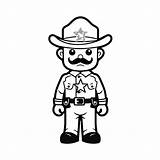 Sheriff And Cowboy Coloring  Page sketch template