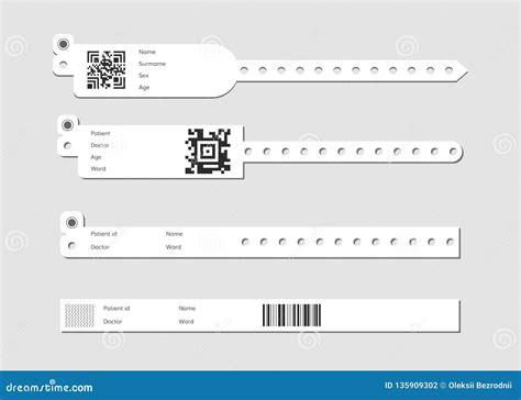 Wristband template set stock vector. Illustration of wristlet - 135909302