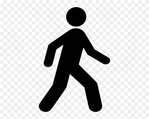 Walking Man Black Clip Art At Clker - Person Walking - Free Transparent ...