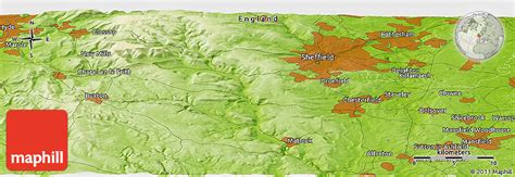 Physical Panoramic Map of Chapeltown