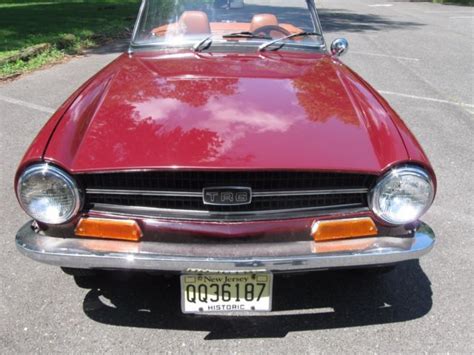 1972 Triumph TR6 Maroon body tan interior for sale