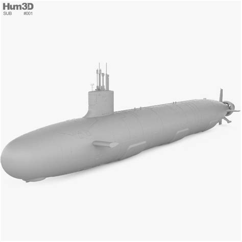 Virginia-class submarine 3D model - Download Submarine on 3DModels.org