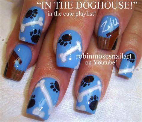 Robin Moses Nail Art: "paw print nails" "cat paw nails" "dog paw nails" "dog house nails" "cute ...