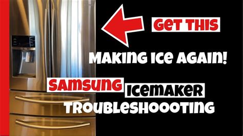 Samsung Ice Maker Not making ice! 4 things you can do to get your ice maker working again. #DIY ...