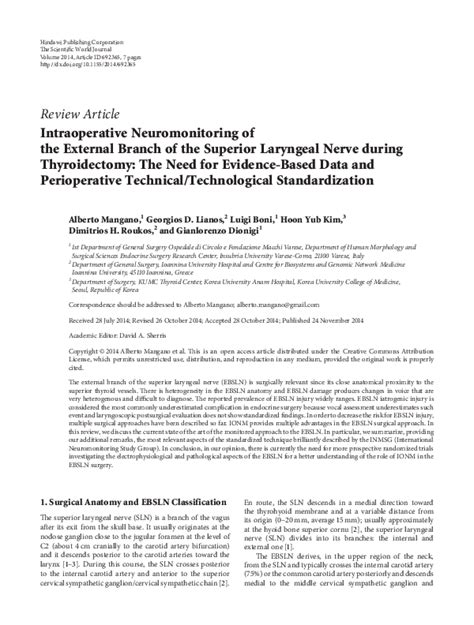 (PDF) The effect of the intraoperative neuromonitoring to the external ...