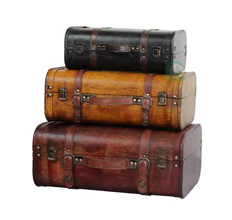 3-Colored Vintage Style Luggage Suitcase/Trunk, Set of 3 - Walmart.com
