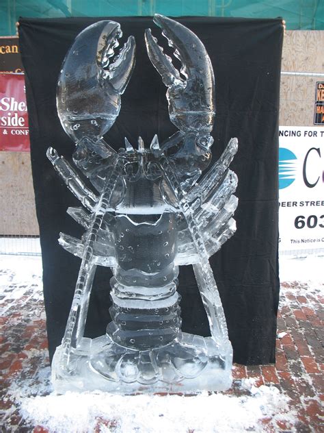 Lobster Ice carving | Ice carving, Sand sculptures, Ice sculptures