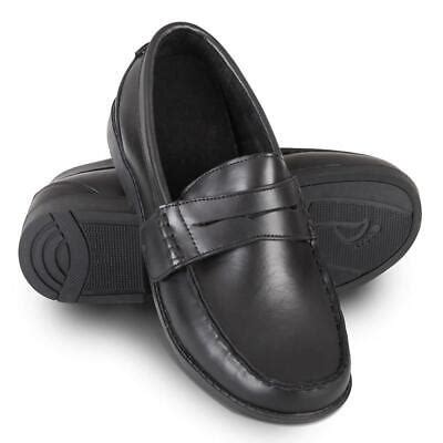 Pedilite Neuropathy Loafers Mens Adjustable-Width Casual Shoes Black ...
