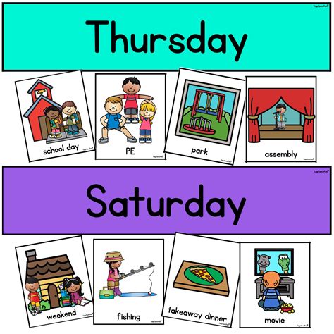 Days of the Week Activity Matching | Top Teacher