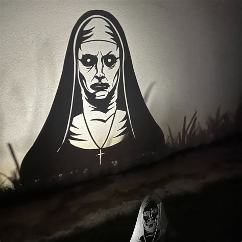 Scary Nun Metal Yard Art, Halloween Decor - Moonarch