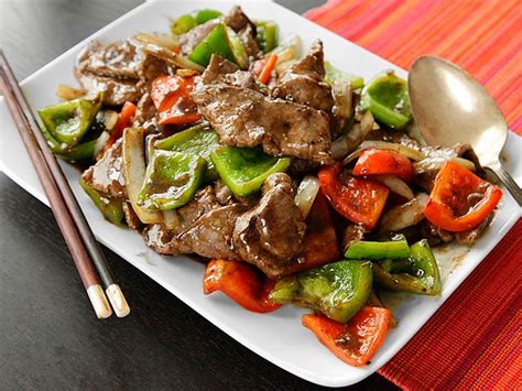 Chinese Pepper Steak (Stir-Fried Beef with Onions, Peppers, and Black ...