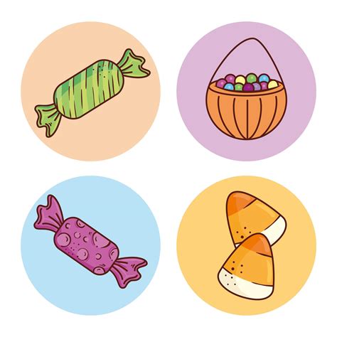 Halloween candy set 2037983 Vector Art at Vecteezy