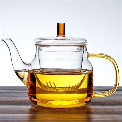 Durable Stovetop Safe Teapot , Borosilicate Glass Clear Teapot With Infuser