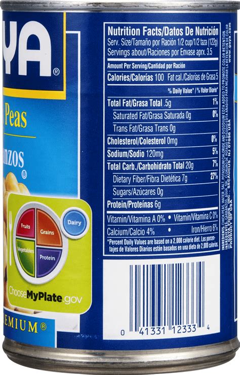 35 Goya Chickpeas Nutrition Label - Labels Design Ideas 2020