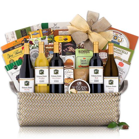 California Red and White Wine Basket - Red and White Wine Baskets - Wine Gift Baskets