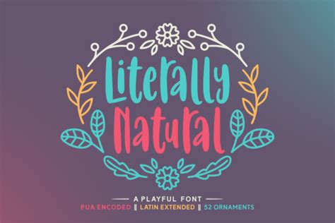 Literally Natural Font by Situjuh - Creative Fabrica Free Script Fonts, Script Type, Handwritten ...