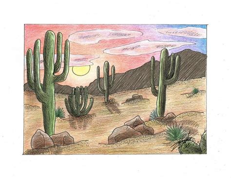 Desert Scene Drawing at GetDrawings | Free download