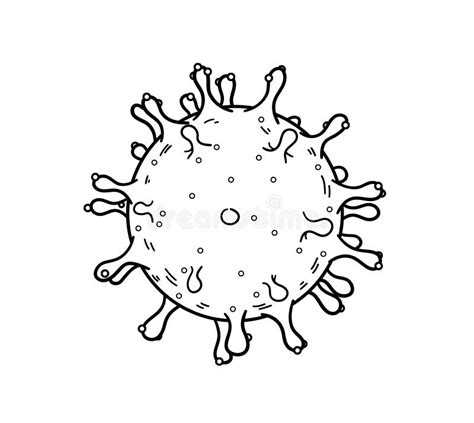 Coronavirus Virus Cartoon Doodle Illustration Stock Vector - Illustration of corona, biology ...