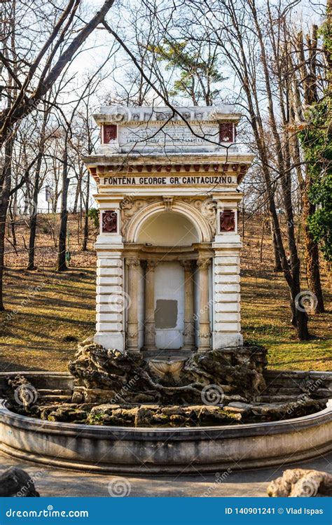 Medieval Fountain in Carol Park., Bucharest, Romania Stock Image - Image of public, architecture ...