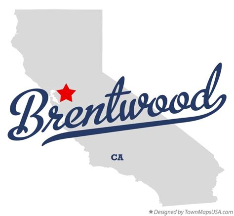 Map of Brentwood, Contra Costa County, CA, California