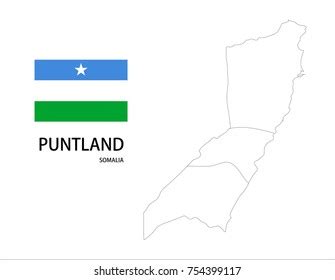 Map National Flag Puntland Somalia Stock Vector (Royalty Free ...