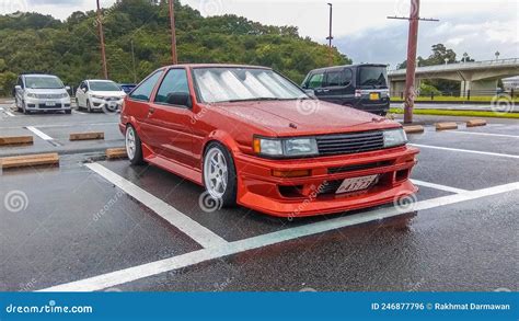 A Modified Toyota Corolla Levin AE86 in a Parking Lot Editorial Photo ...