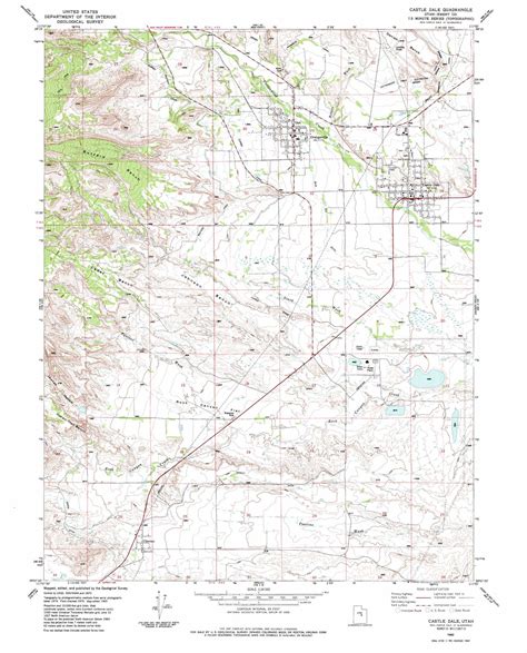 Castle Dale topographic map 1:24,000 scale, Utah