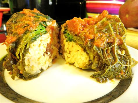 Green Dreams Detroit: Savoy Cabbage Rolls with Brown Rice & Bacon