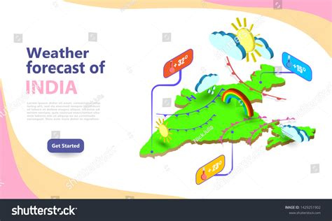 Weather Forecast Map India Isometric Set: Vector có sẵn (miễn phí bản quyền) 1429251902 ...