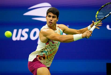 Tennis fans react to Carlos Alcaraz’s striking tank top at US Open ...