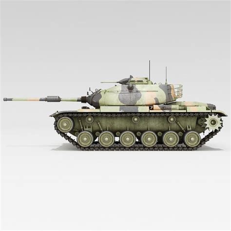 3d model m60 patton combat tank