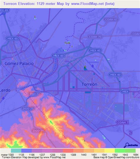 Elevation of Torreon,Mexico Elevation Map, Topography, Contour