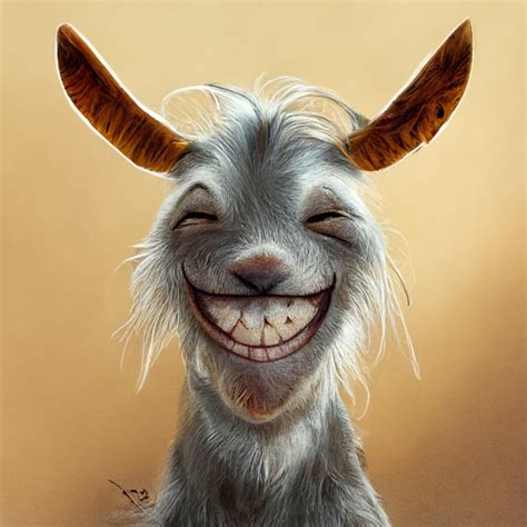 prompthunt: cartoon goat, funny, face only, smiling with teeth