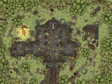 [30x40] Ruined Mansion : dungeondraft | Fantasy map making, Fantasy map ...