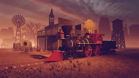 Wild West Train Station, Motion Graphics | VideoHive