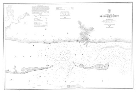 Apalachee Bay Map & St. Georges Sound Map BW Nautical - Etsy | Sound map, Map, Nautical chart