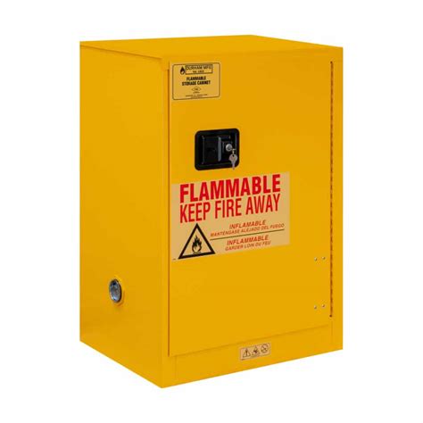 Flammable Storage Cabinet, Manual, Yellow