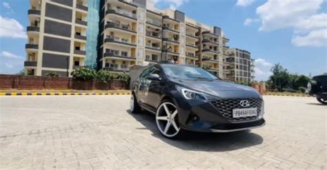 Hyundai India Verna sedan modified with massive 20-inch alloy wheels worth Rs 2 lakh