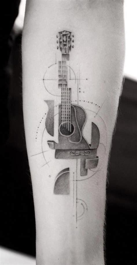 fragmented guitar tattoo © tattoo artist Balazs Bercsenyi 💕📌💕📌💕📌💕 # ...