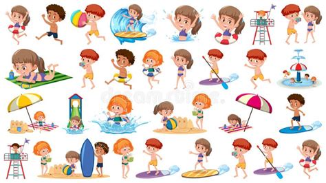 Set of holiday kids stock vector. Illustration of happy - 149494388