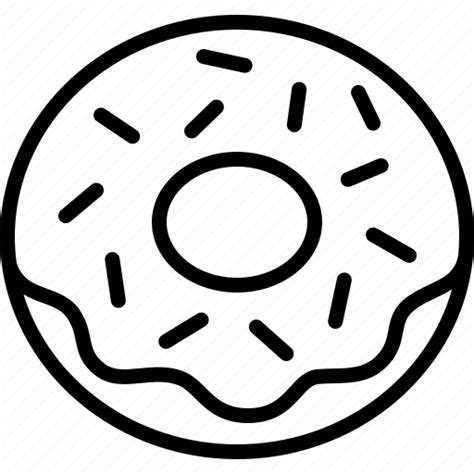 Confection, dessert, donut, doughnut, frosting, snack, sprinkles icon