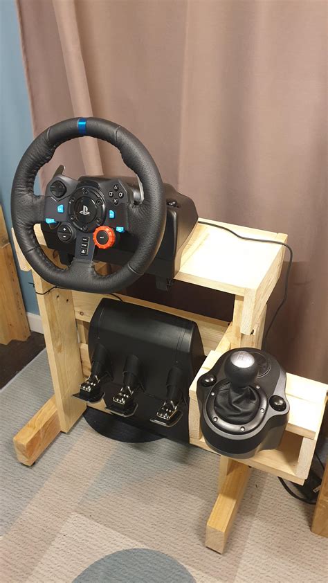 DIY wheel stand made out of wood. Pedals fold up and it's great! Was a ...