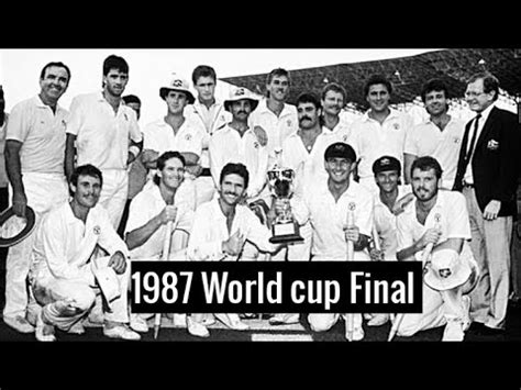 Cricket World Cup Final ( 1987 ) - YouTube