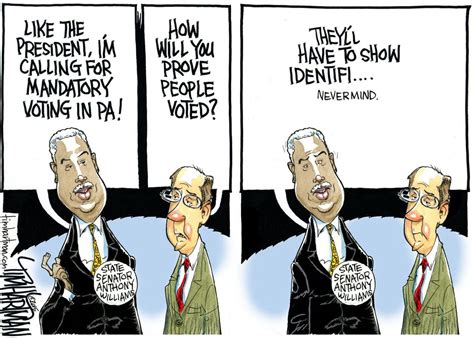 So how's mandatory voting going to work again?: A PennLive editorial cartoon - pennlive.com