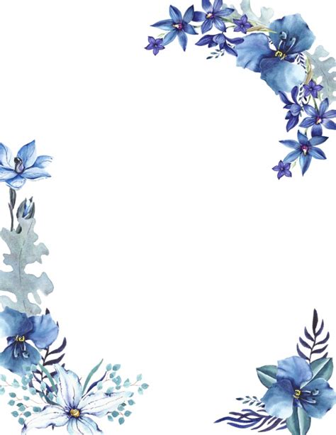 Free Watercolor Flower Border | Customize Online | Many Designs ...