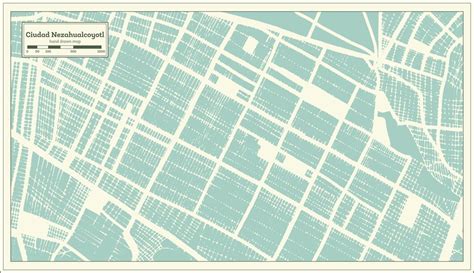 Premium Vector | Ciudad nezahualcoyotl mexico city map in retro style ...